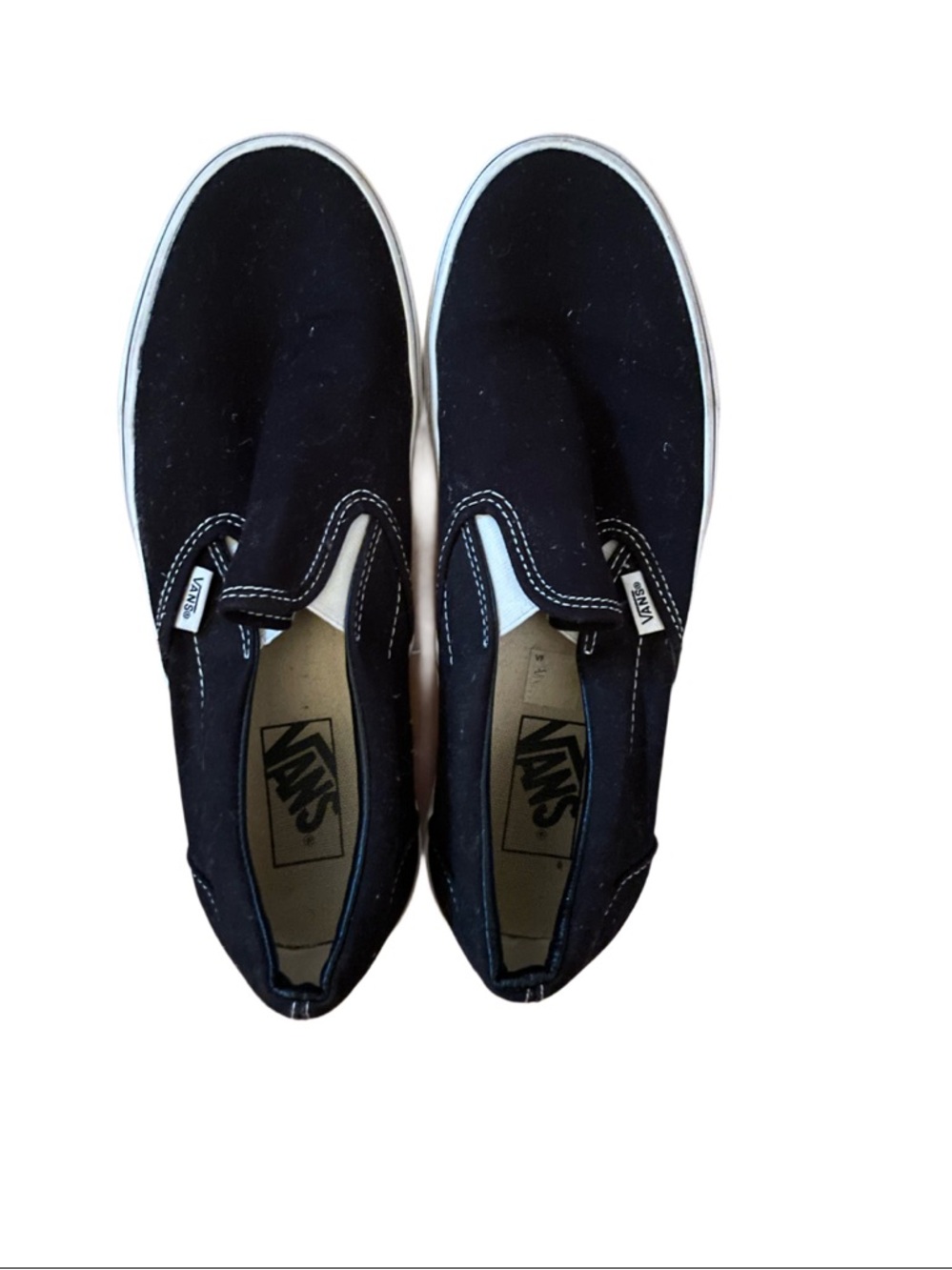 Vans Black Slip-On Canvas Loafers